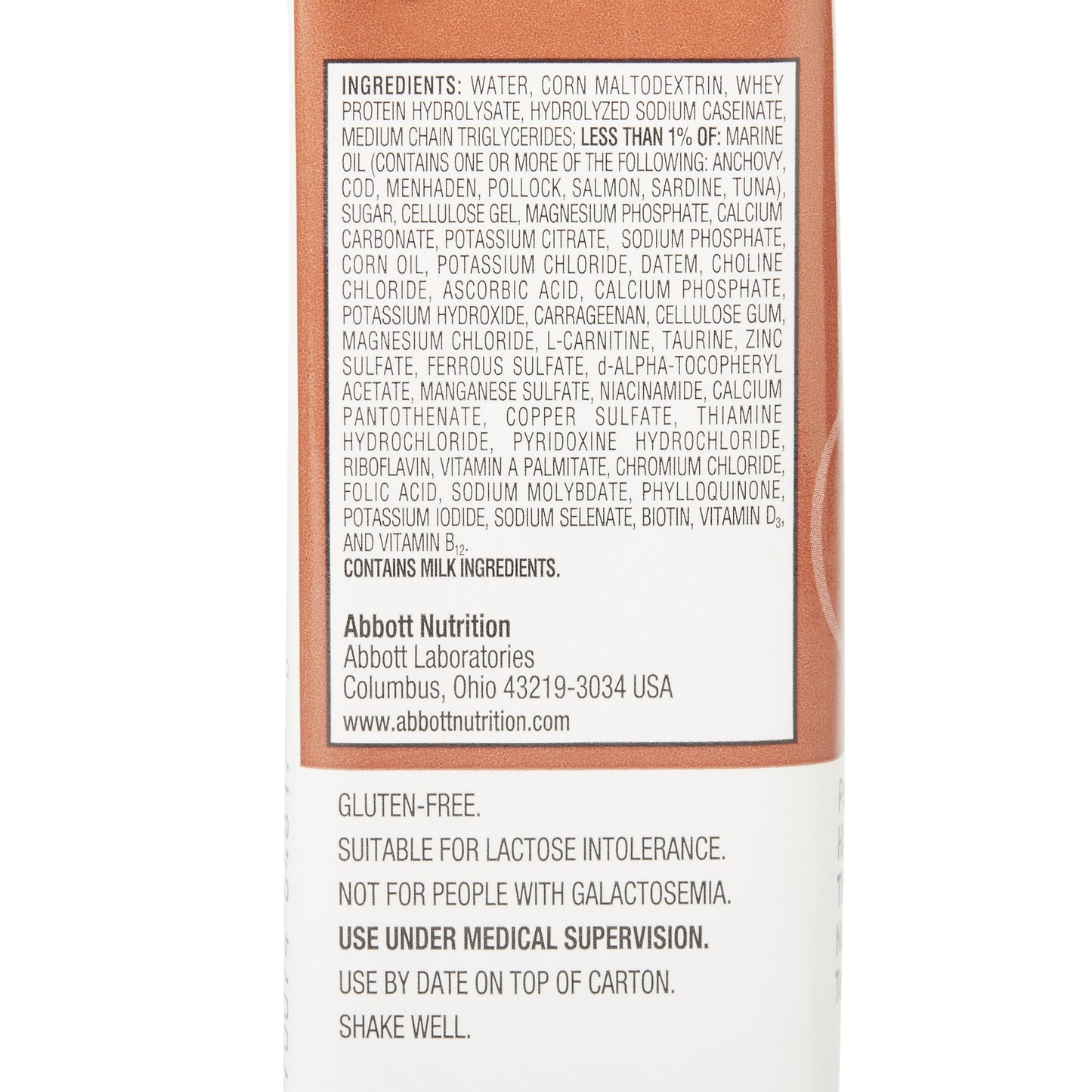 Oral Supplement Vital® HP Unflavored Liquid 8 oz. Reclosable Carton