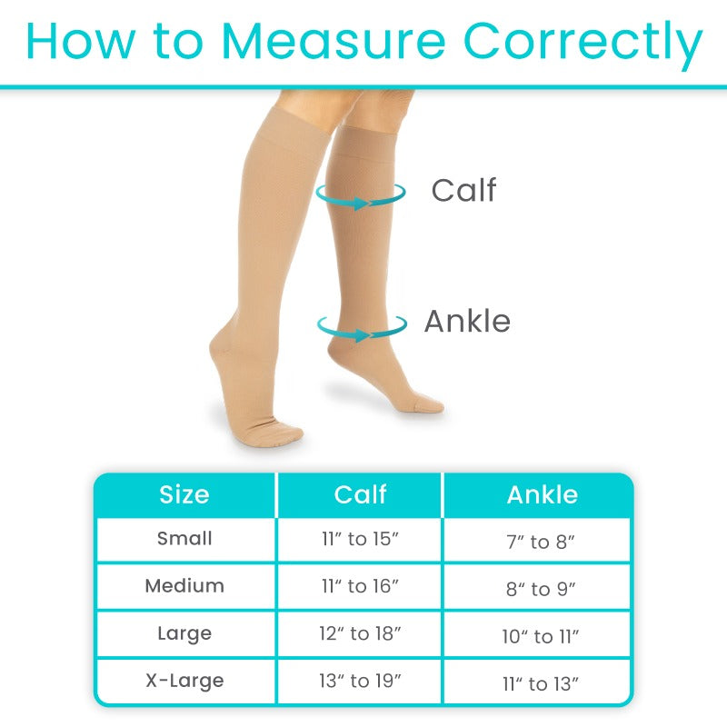 Vive Knee High Compression Stockings 30-40mmHg