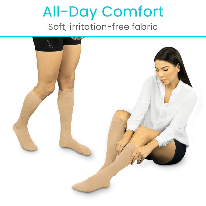 Vive Knee High Compression Stockings 30-40mmHg
