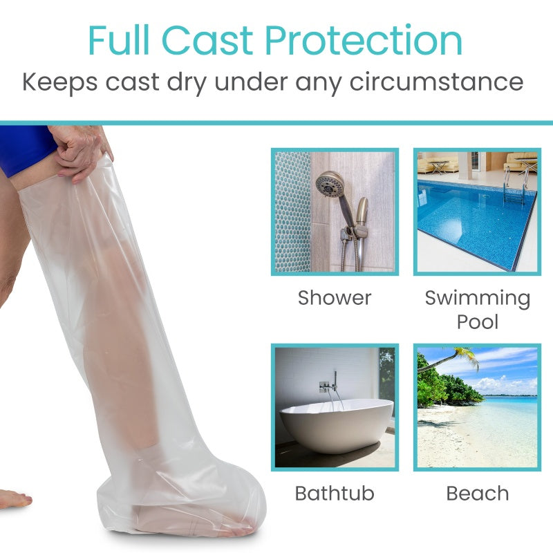 Vive Waterproof Leg Cast Covers protects the cast