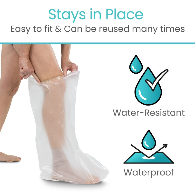 Vive Waterproof Leg Cast Covers stays in place