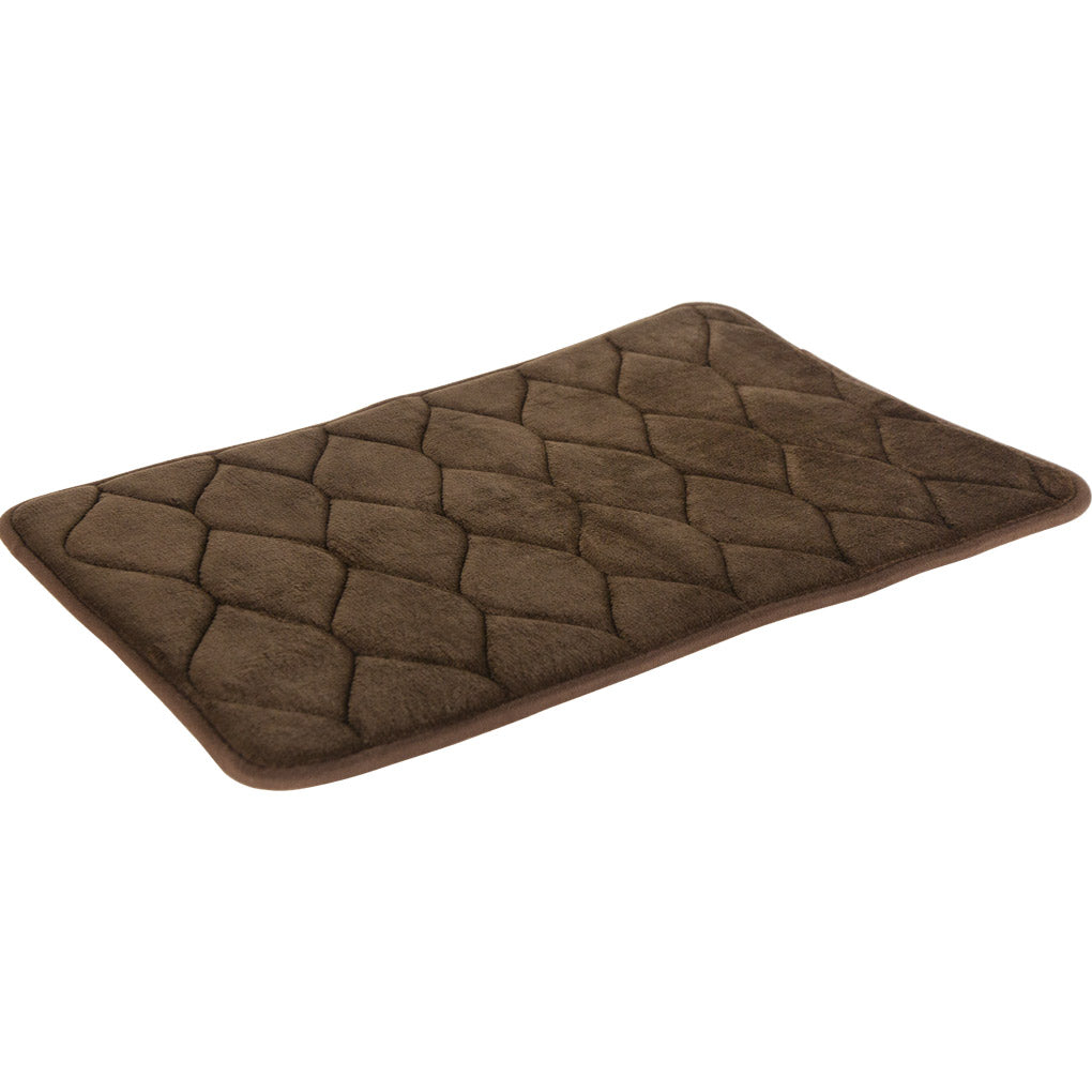 Vive Memory Foam Bath Mat brown