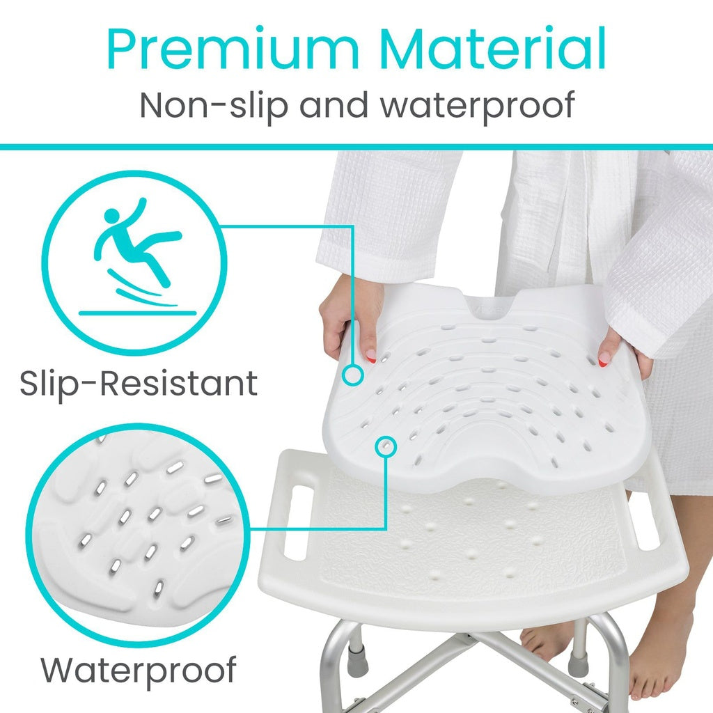 Vive Waterproof Shower Seat Cushion is slip resistant