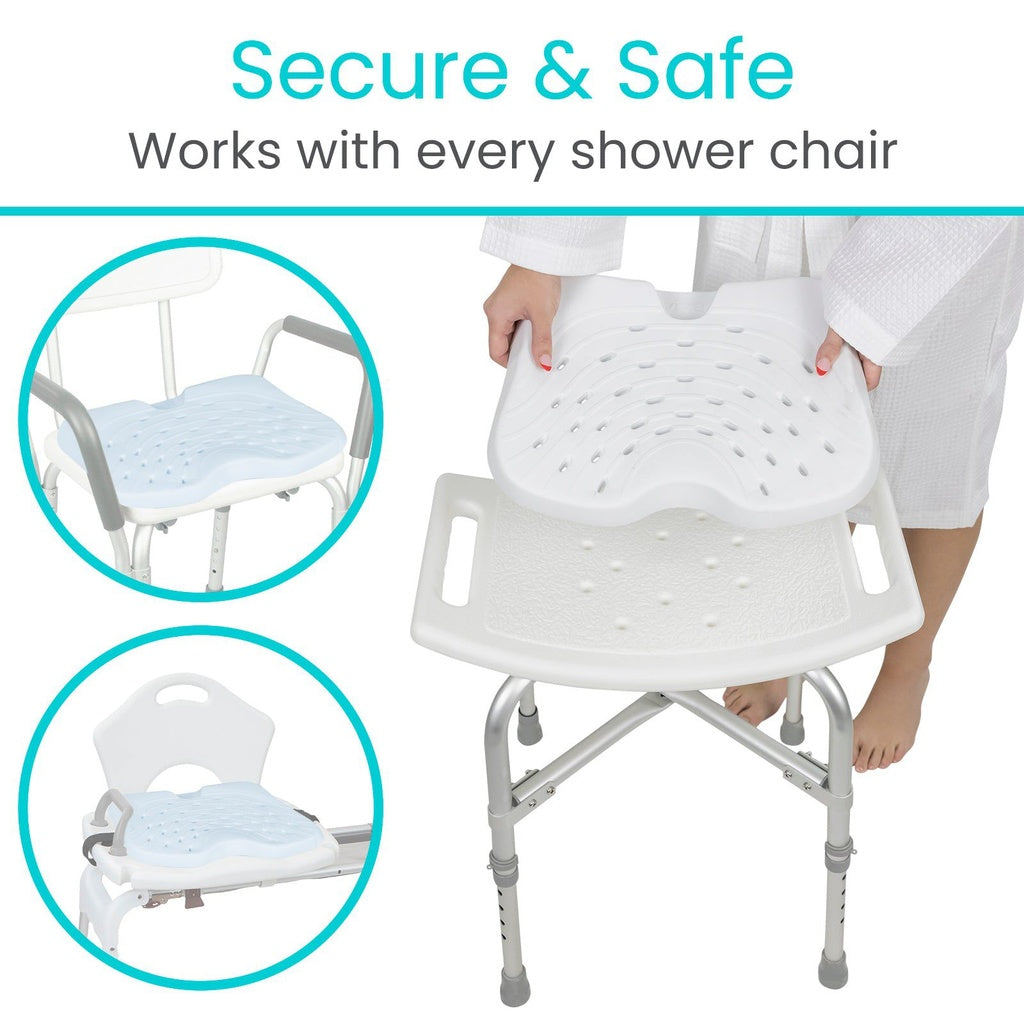 Vive Waterproof Shower Seat Cushion works with any showerchair 