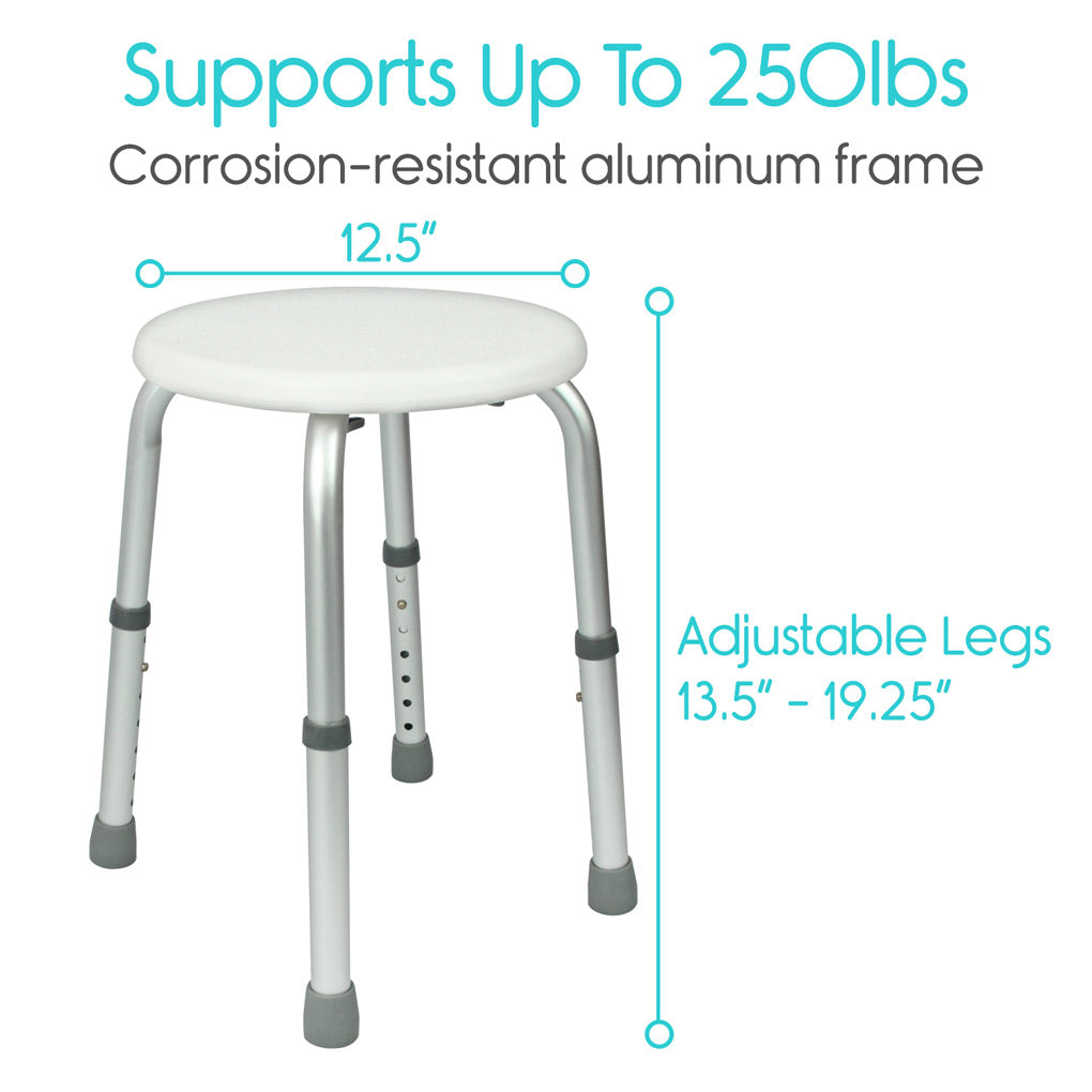 Vive Shower Stool holds 250 lbs