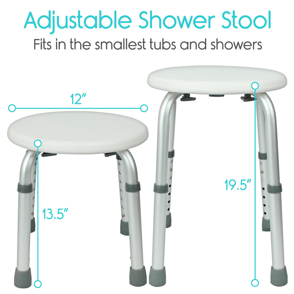 Vive Shower Stool adjusts height