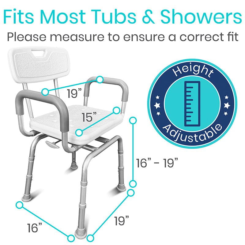 Vive Swivel Shower Chair dimensions