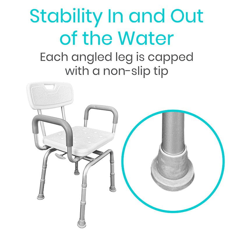Vive Swivel Shower Chair no slip tips