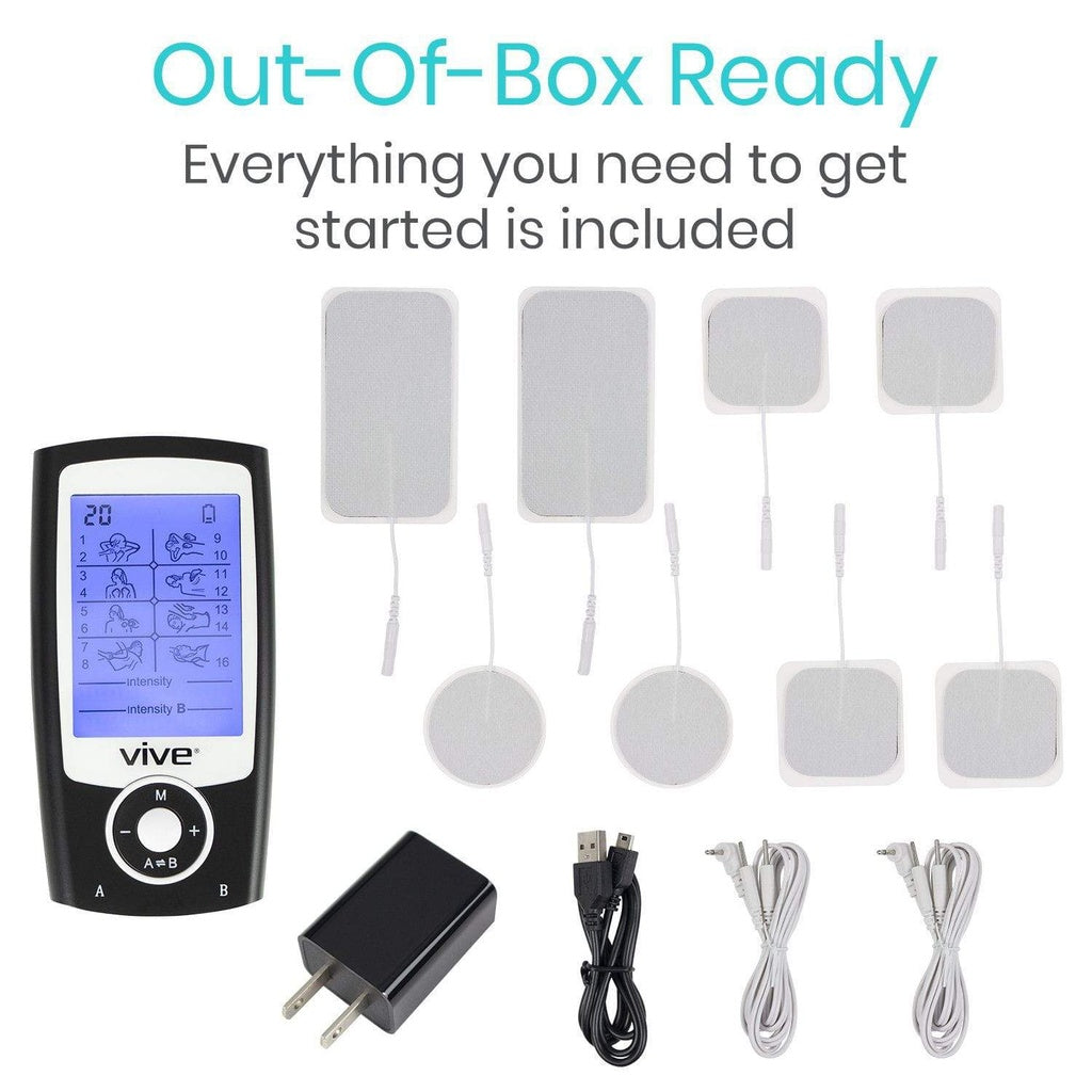 Vive 8 Mode TENS Unit accessories