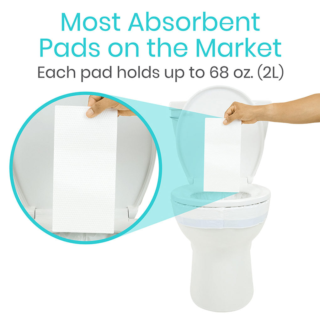Vive Toilet Bowl Liners with Super Absorbent Pads