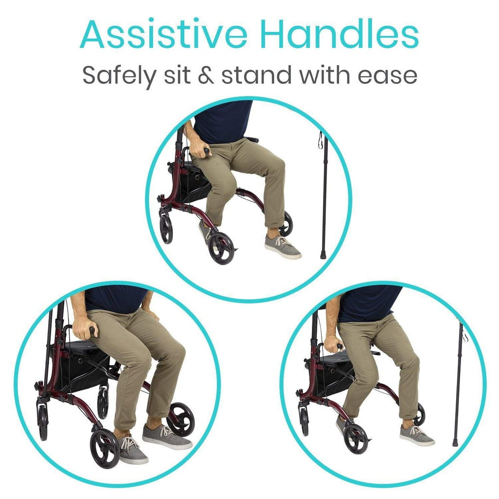 Vive Upright Walker has assistive handles
