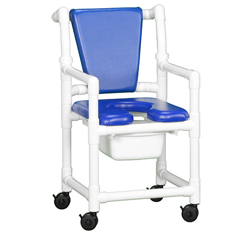 VALUE LINE PADDED SHOWER CHAIR COMMODE, TALL