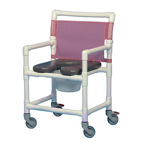 MIDSIZE VALUE LINE SOFT SEAT SHOWER CHAIR COMMODE