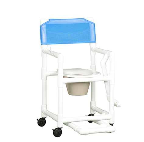 VALUE LINE SHOWER CHAIR COMMODE W/FOOTREST & LAP BAR