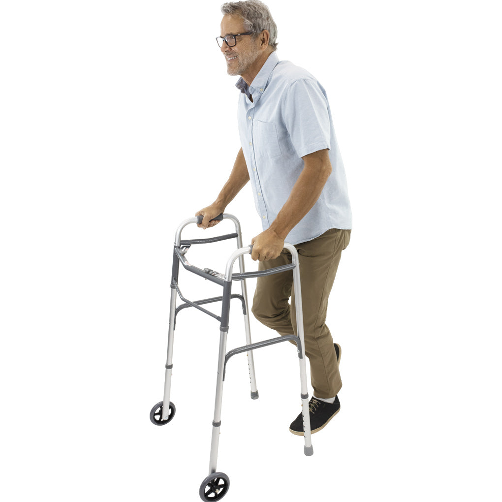 man using a walker