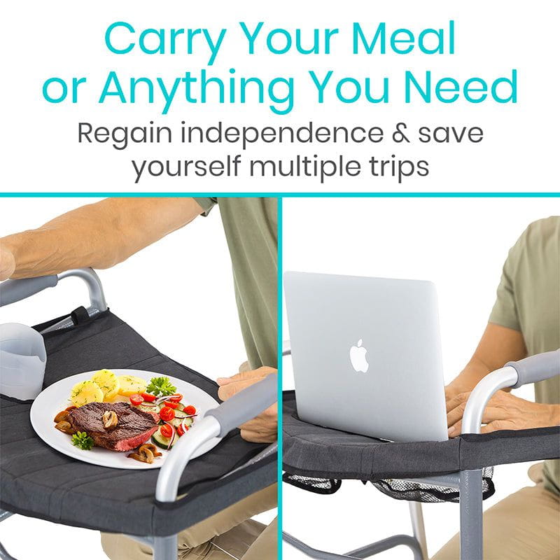 walker with attachable tray