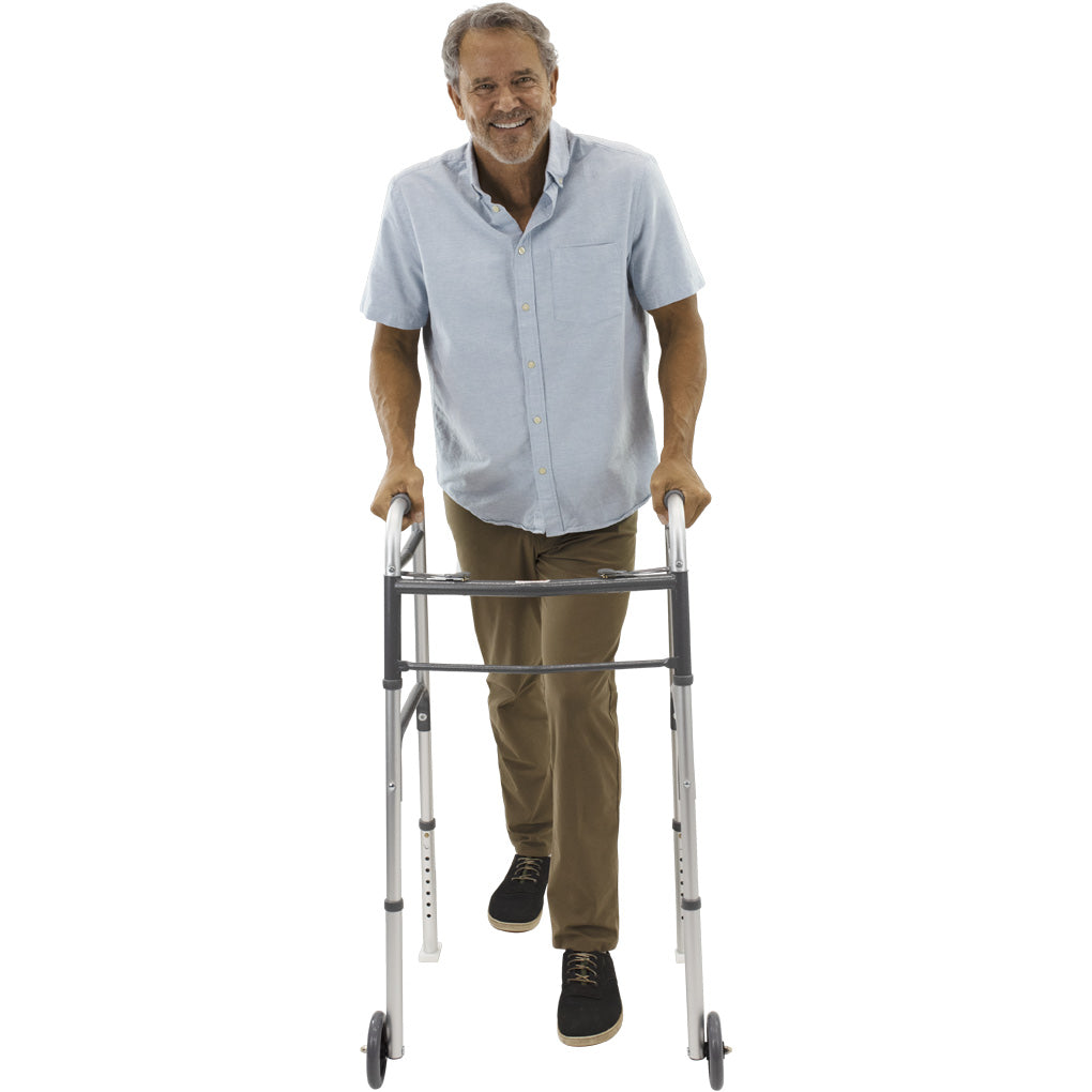 man using a walker