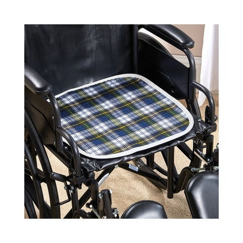 Salk CareFor™ Deluxe Reusable Chair Pads - 18" x 18" - Green Plaid - Waterproof