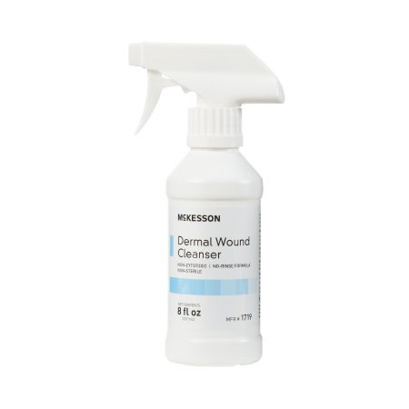 White McKesson dermal wound cleanser bottle on a white background