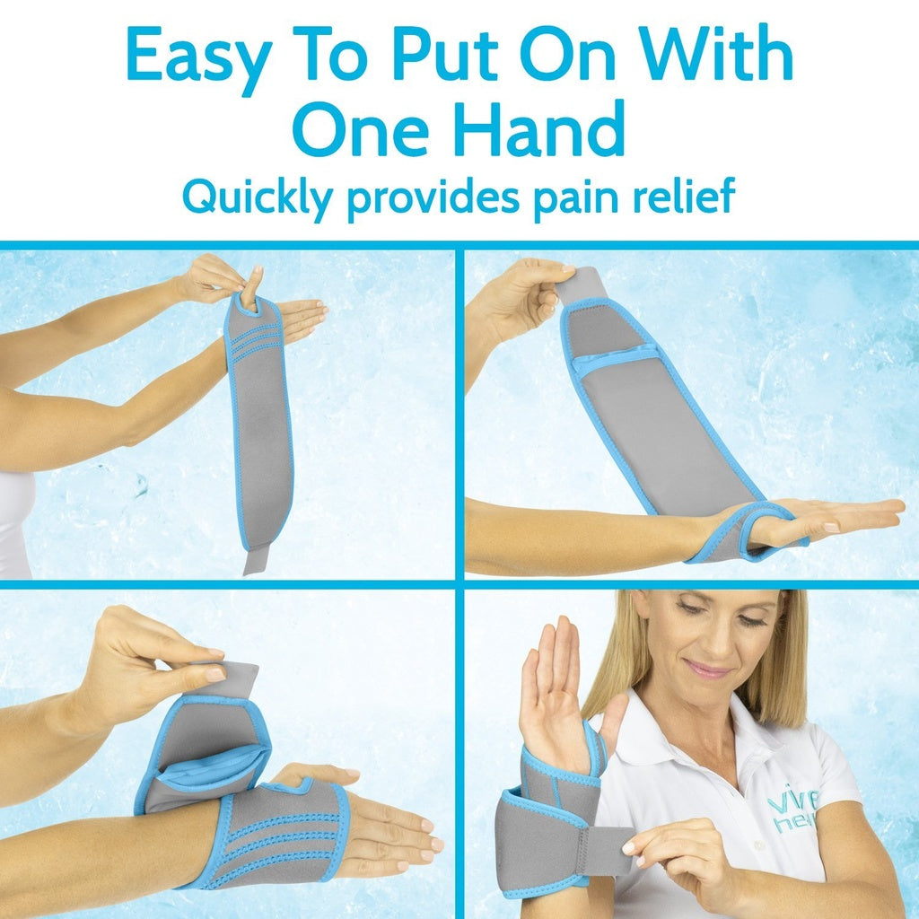 Wrist Ice Wrap with Gel Pack - Hot & Cold Support