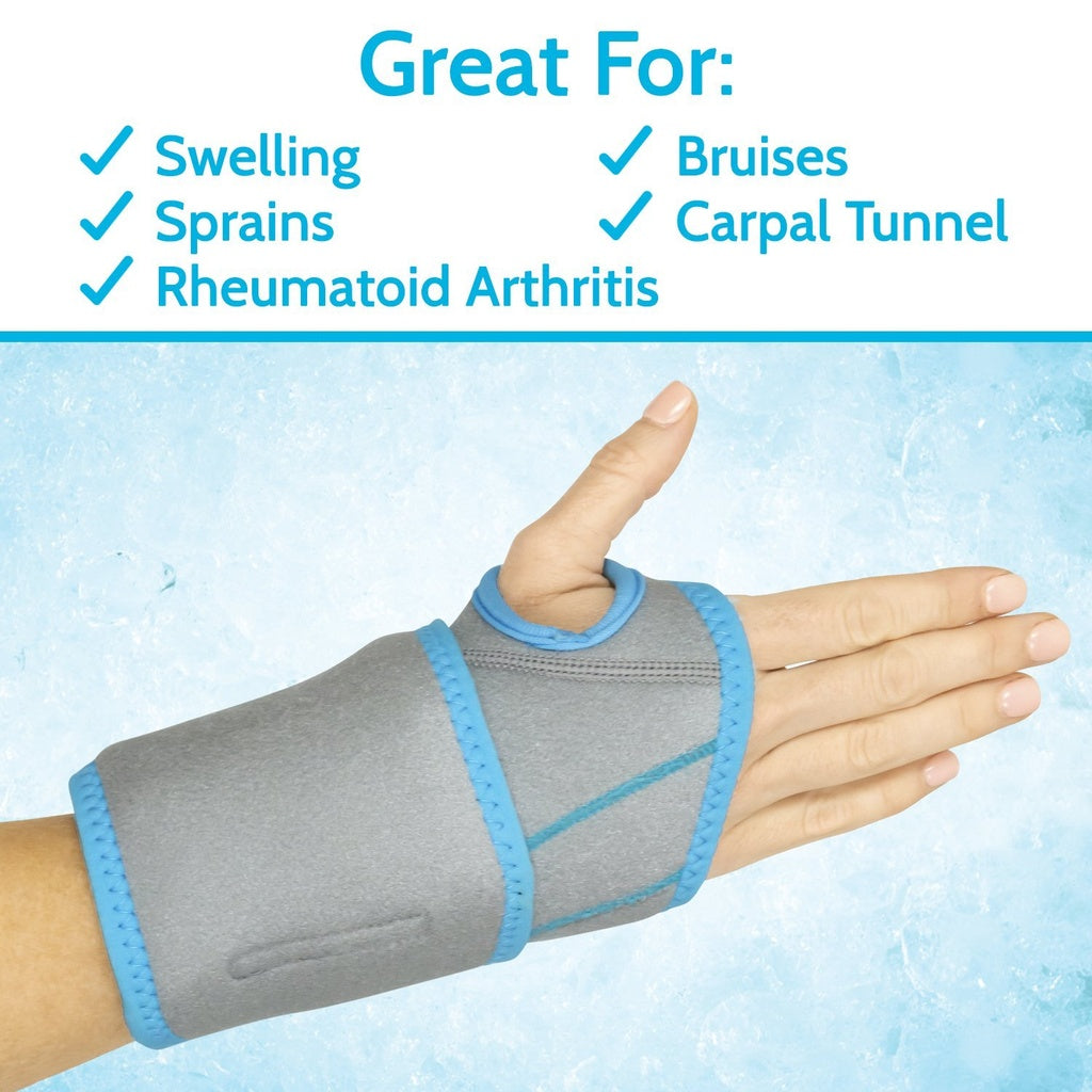 Wrist Ice Wrap with Gel Pack - Hot & Cold Support