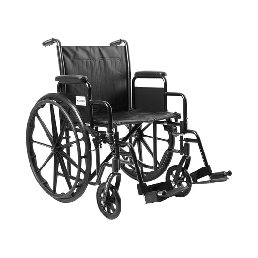 Black wheelchair on a white background