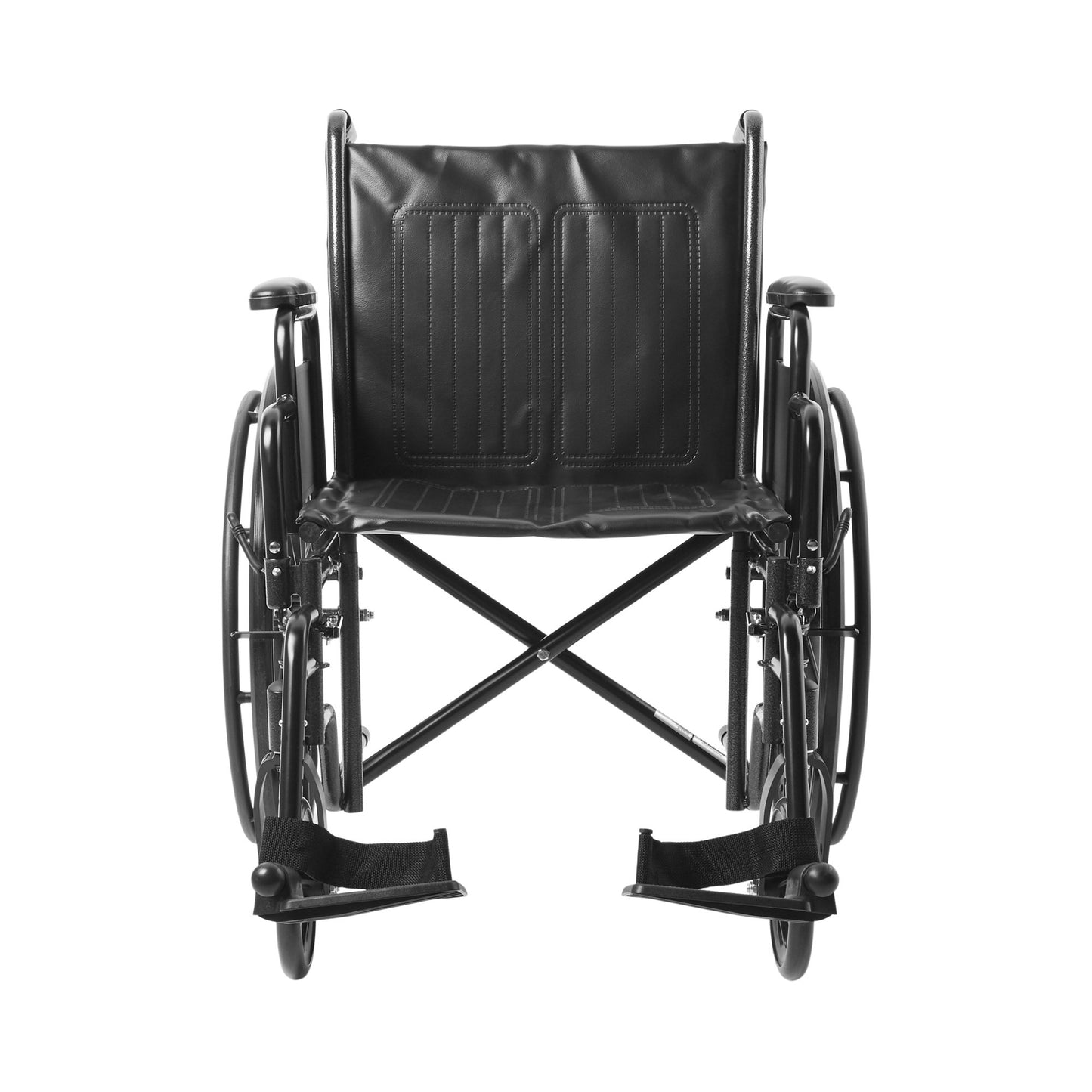 Black wheelchair on a white background