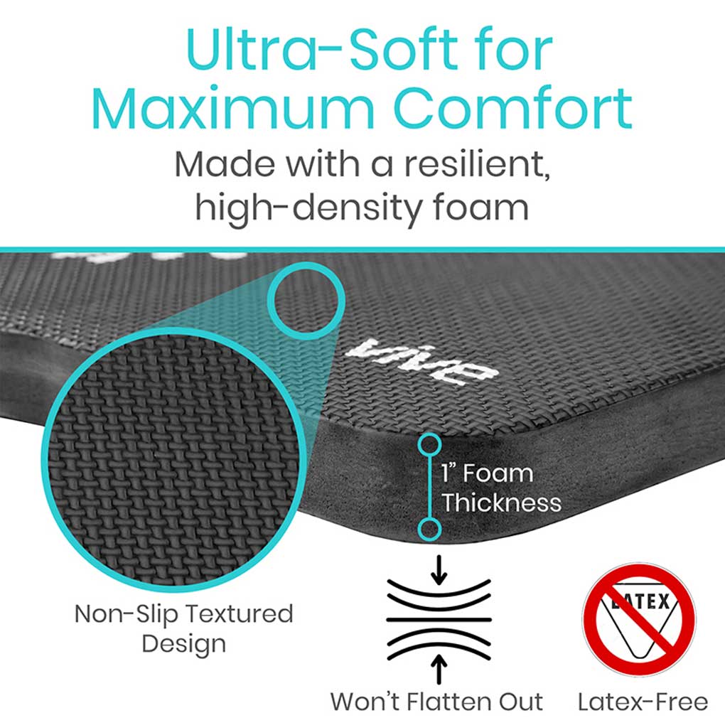 Yoga Knee Cushion - Thick Foam Kneeling Pad for Yoga, Exercise & Gardening