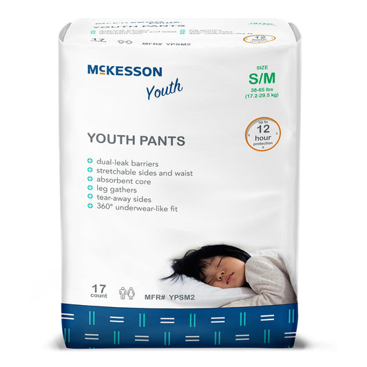 Pack of McKesson Youth Pants on a white background