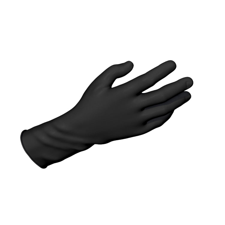 Black glove on a white background