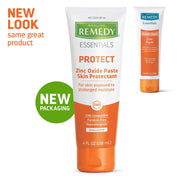 Medline Remedy Essentials Protect Zinc Oxide Paste Skin Protectant tube with new packaging label on a white background