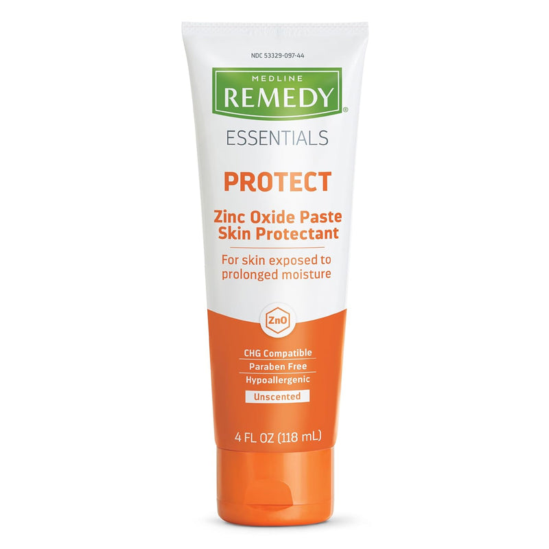 Tube of Medline Remedy Essentials Protect Zinc Oxide Paste on a white background